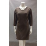 Wms Fine Gauge Dress Solid Mocha